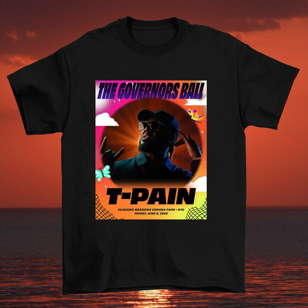 T-Pain LIVE AT THE GOVERNORS BALL T SHIRT FULL SIZE S-5XL TT903 Unisex T-Shirt XXXL