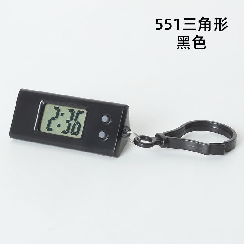 Portable Electronic Clock Keychain Mini Pocket Oval Hanging Watch Digital Table Time Date Display Essential Household Items