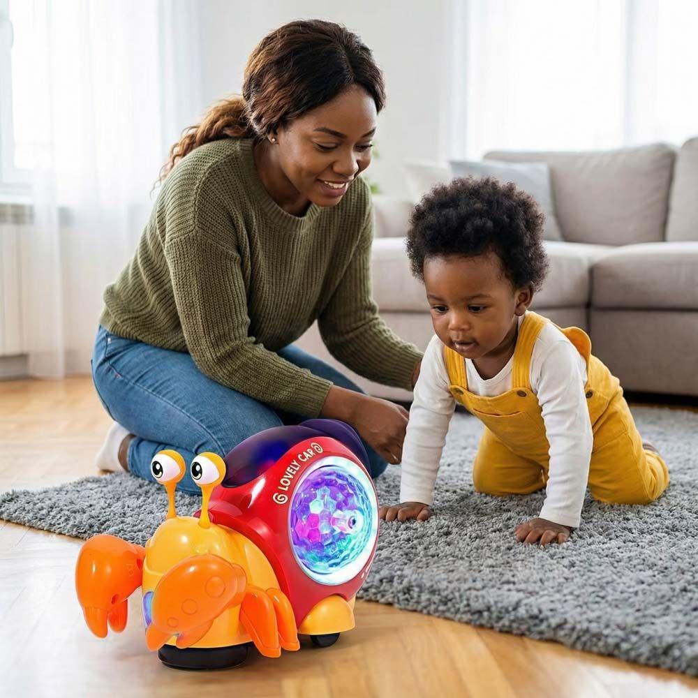 Plastic Dancing Hermit Crab Toys With Music Crawling Crab Sensory Toy  Children Birthday Gift