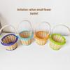 Handheld Flower Basket Cosmetic Organizer: Wicker Monster Storage Box & Cute Handbag Souvenir