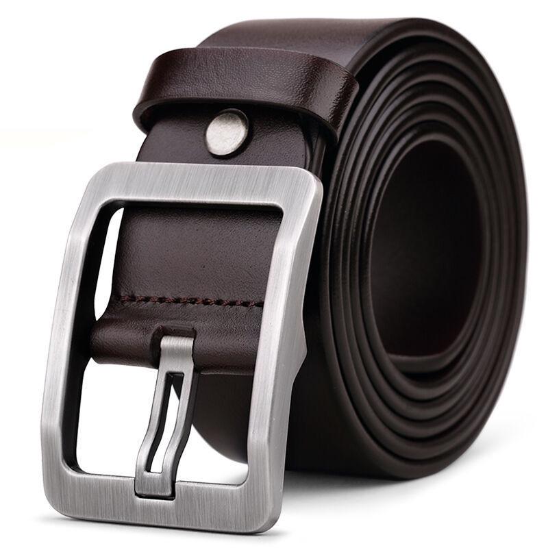Men's Retro Genuine Leather Pin Buckle Belt - Casual Fashion Jeans Accessory