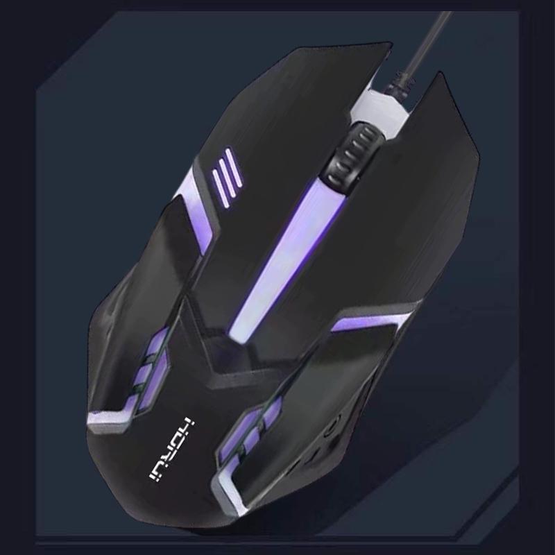 E-Sports USB Kabelmaus Bunte LED Gaming-Maus 5000 DPI Kabelgebundene Mäuse Optische Kabelgebundene Gamer-Maus für Desktop Laptop PC Computer