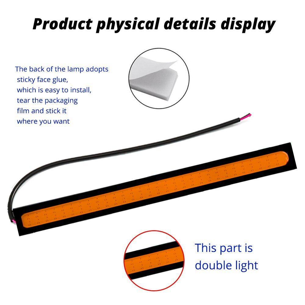 14cm COB 60Led Turn Signal Pink Auto DRL Car LED Daytime Running Fog Lamps Day Light Driving Bulb Motorcycle Holder Retrofitting