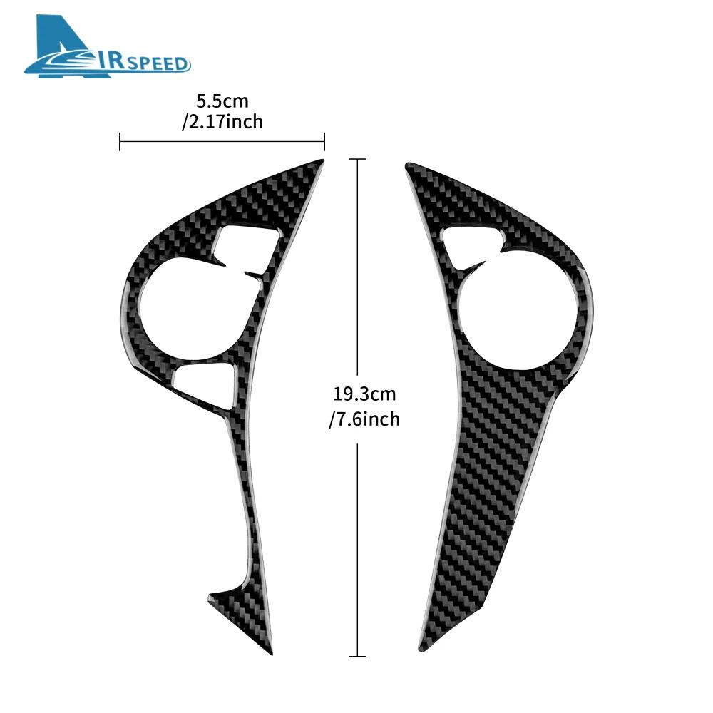 Real Soft Carbon Fiber LHD Car Steering Wheel Button Interior Trim Accessories For Honda Accord 2013 2014 2015 2016 2017 Accs
