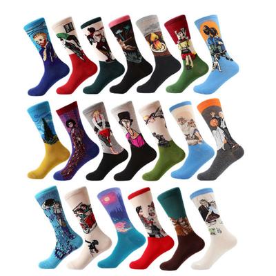 Erkek Kadın Unisex Çorap Pamuk Sanat Çorap Retro Vintage Duvar Dünyaca Ünlü Resim Moda Çorap