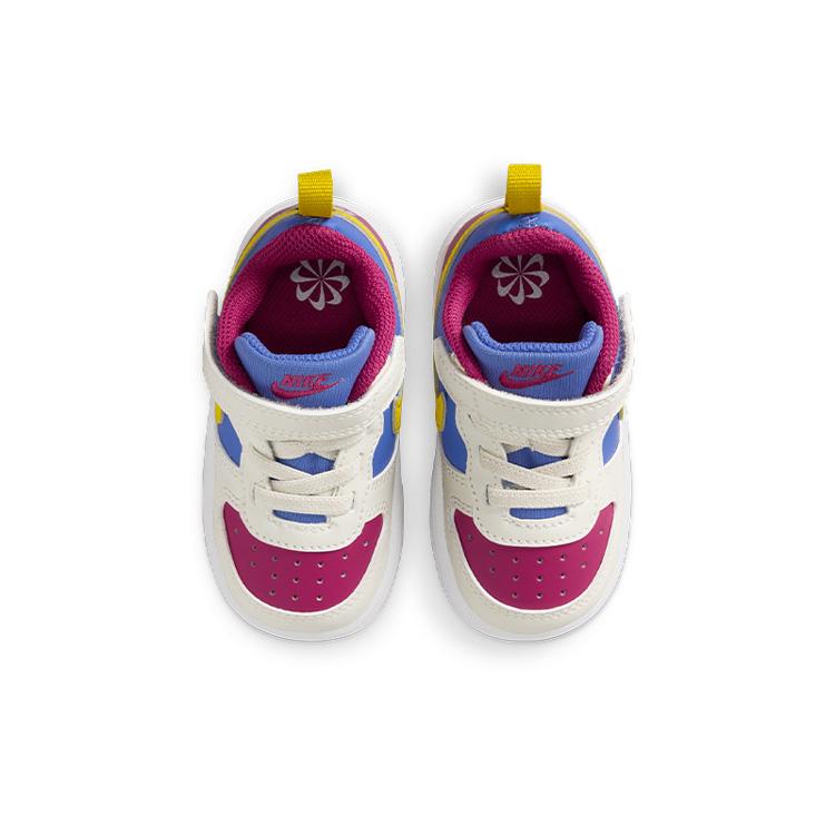 Nike Court Borough Low Recraft TD Sweet Beet Comet Blue Citron Baby Sneakers Multi-Color Soft-Pearl Bright-Citron IM2183-633