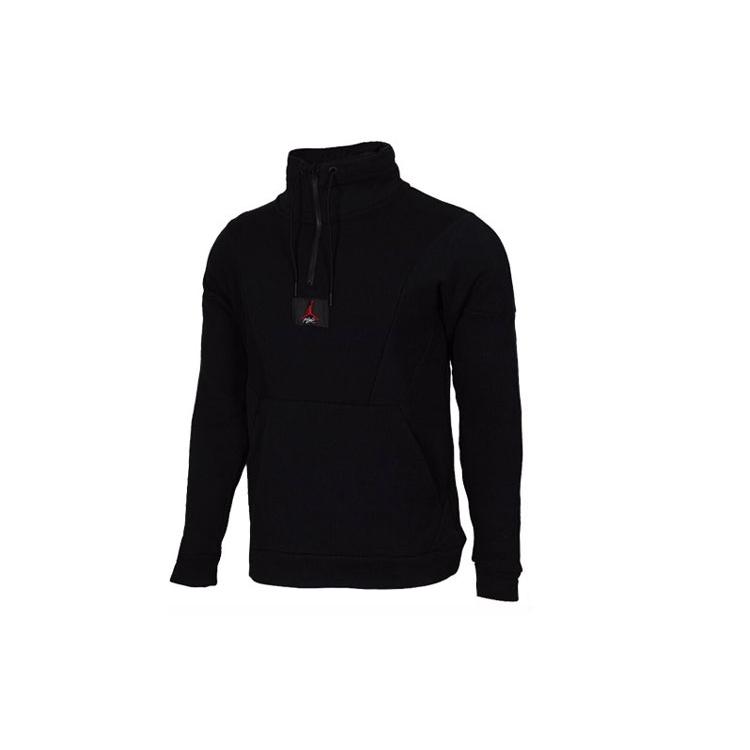 Jordan Sweatshirts Men s Black Stand Collar Moderate Regular AV2293-010 L