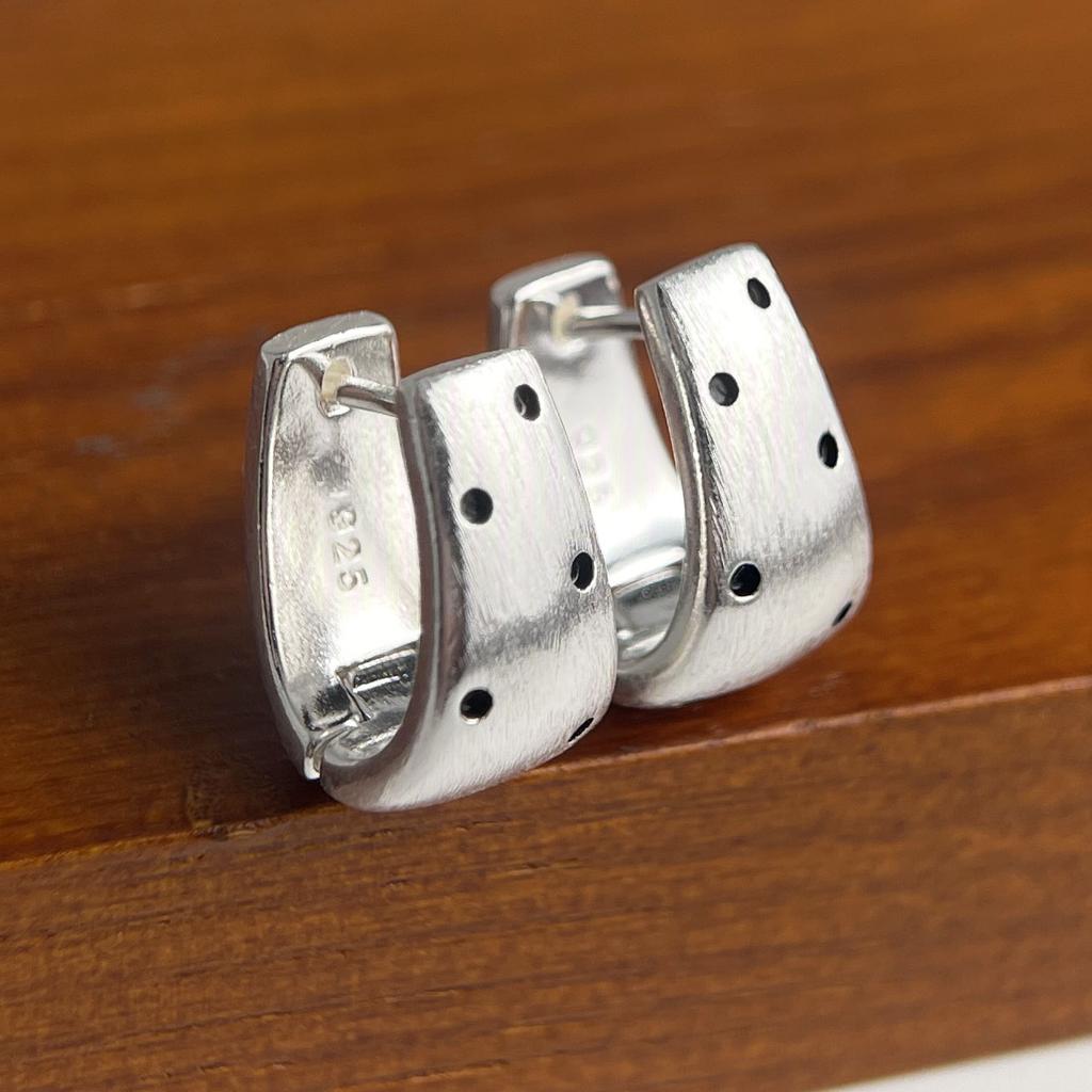 925 Sterling Silver Vintage Earrings For Women Trendy Simple Dots Earring Jewelry Prevent Allergy Party Accessories Gift