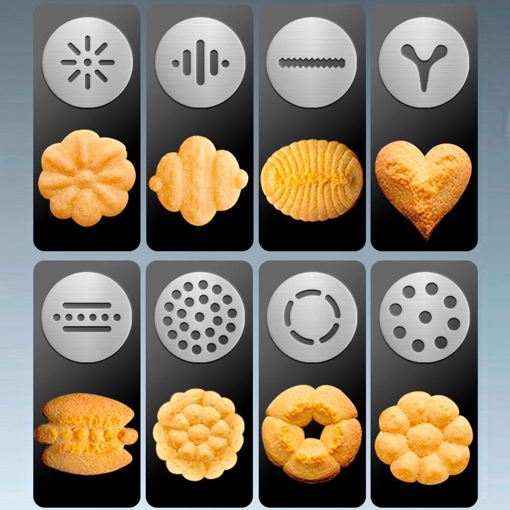 Cookie Press Gun with 13 Cookie Discs+8 Icing Nozzles Cookie Press Gun Kit Cookie Maker for Making Decorating Cookies