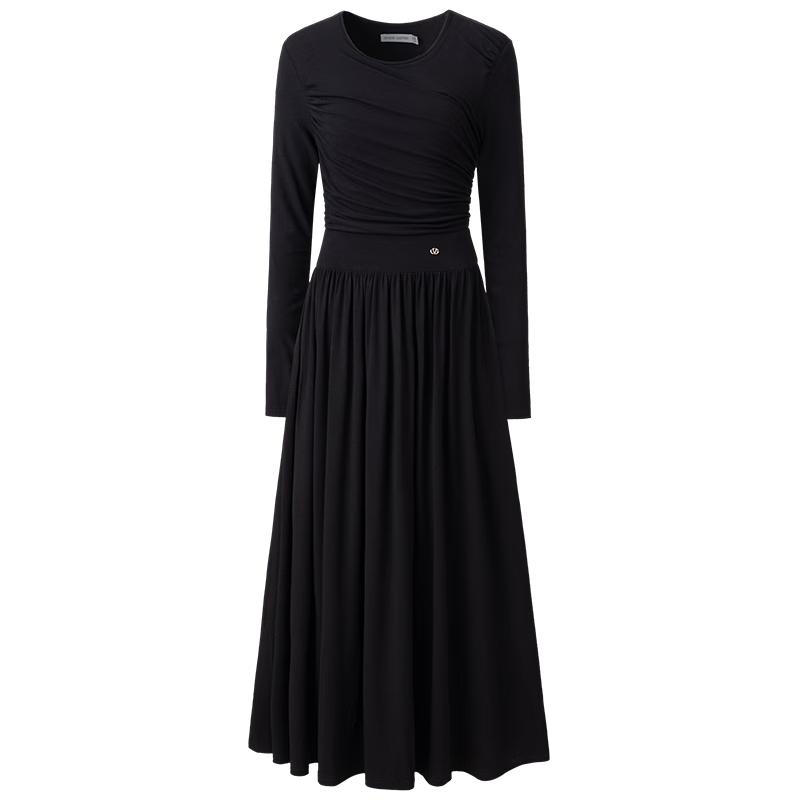 

Giovanni Valentino Women s Elegant Long Sleeve Midi A-Line Dress M