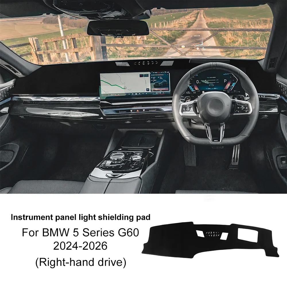 Für BMW 5er G60 2024 2025 2026 Armaturenbrettabdeckung Premium Flanellmatte Vermeiden Sie Lichtmatte Anti-UV-Hülle Teppich Sonnenschutz Anti-Rutsch