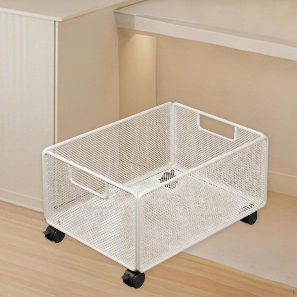 Siatkowy Wiszący Organizer na Akta Wózek na Kółkach Mobilny Regał na Książki Przenośny