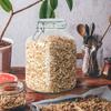 2 Pack Transparent Glass Storage Jars with Lid Wide Mouth Airtight Sealed Containers Cereal Rice Flour Coffee