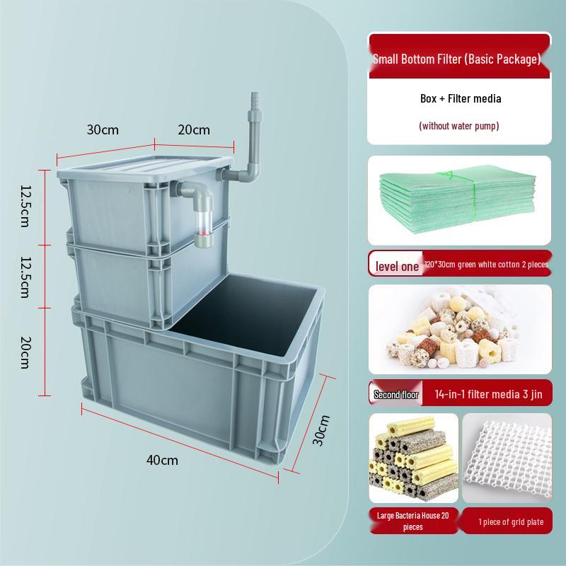 DIY Modular Fish Tank Bottom Drip Filter with Wet-Dry Separation