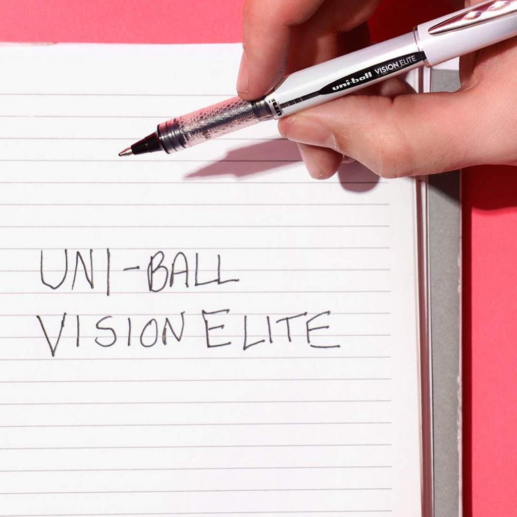 UNI-BALL Vision Elite Roller Pen Set - Pack of 6 Blue Ink Pens for Office, Home & School Use