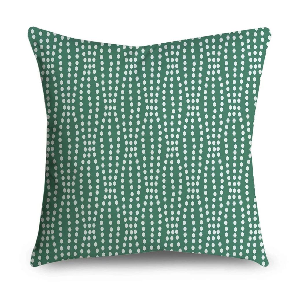 Green Pattern Decorative Throw Pillow Cover With Short Plush Print For Living Room Sofa Decoration Cushion Cover Pillow Covers