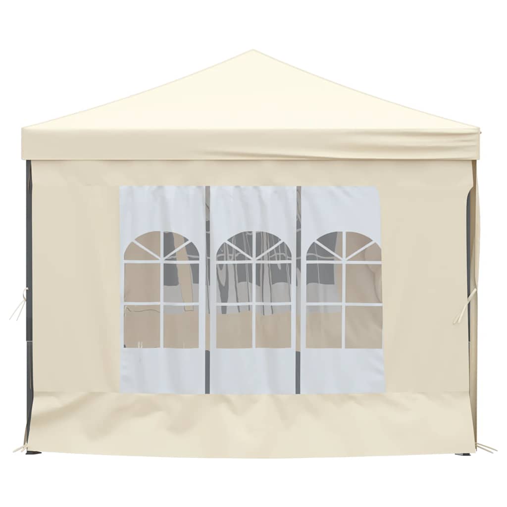 Vidaxl Foldable Party Tent With Walls, Cream, 3X6 M