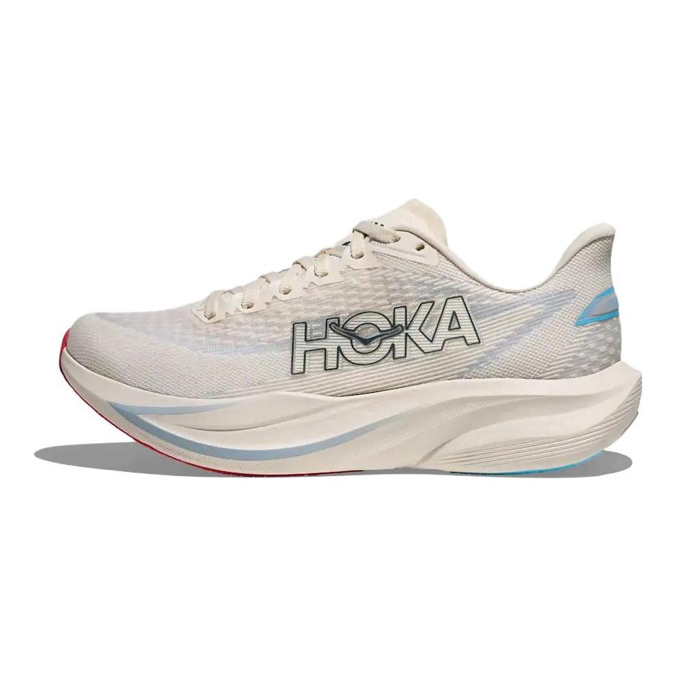 Hoka One One Mach 7 Lightweight Stable Fitting Breathable Running Shoes Women sneaker Snow-White Sky-Blue 1171938-ASRN