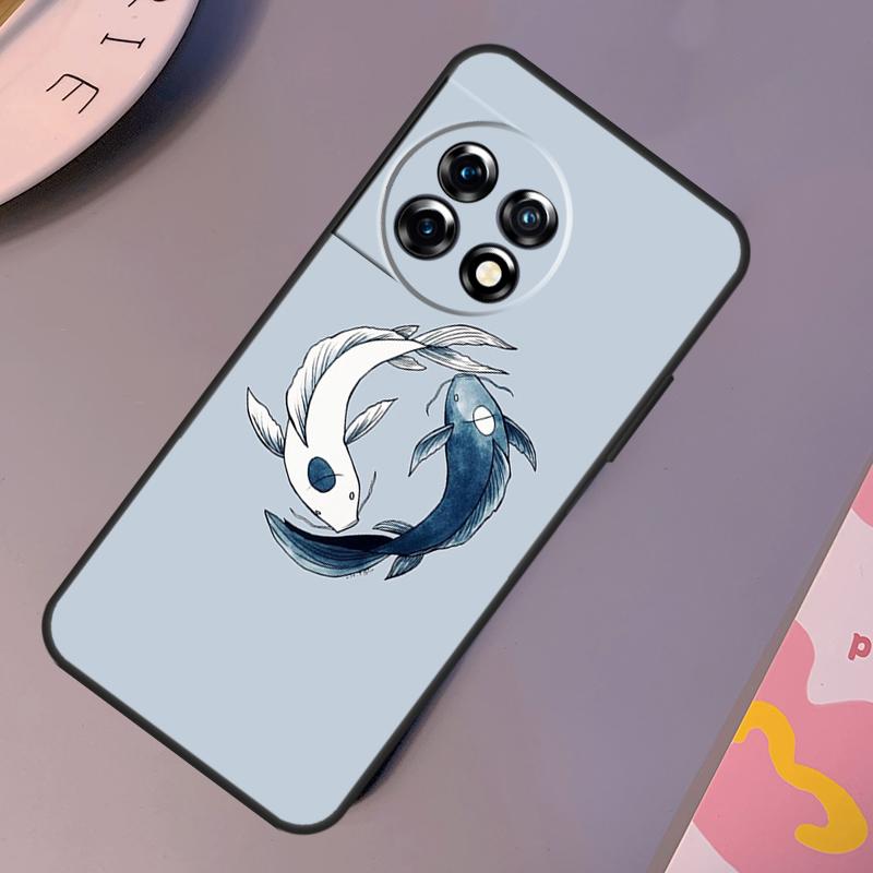 Koi Fish Yin Yang Case For OnePlus 12R 10T 10R 9RT 9 10 Pro OnePlus 12 11 Nord 3 2T CE 2 Lite N20 N10 Cover