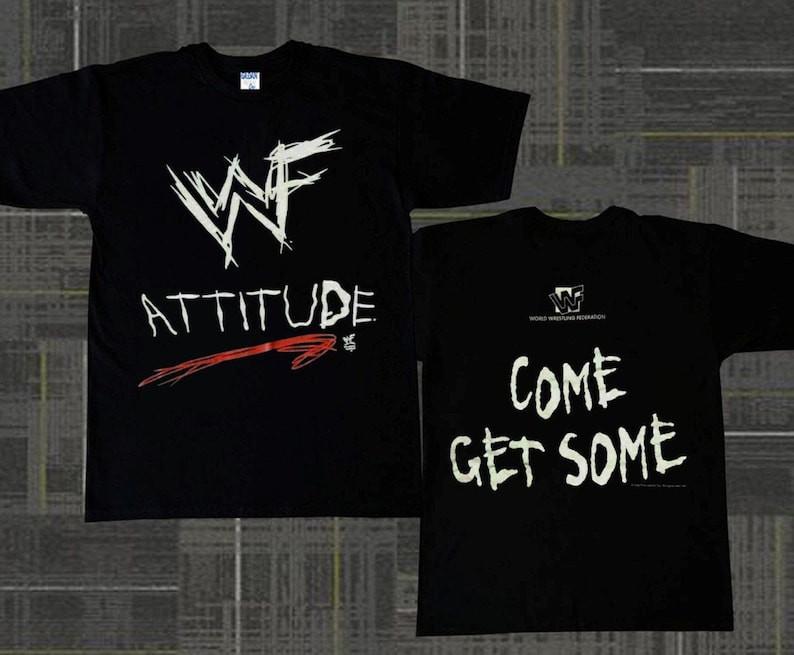 Эра Attitude Получи немного 1998 Унисекс Футболка WWF Борьба Унисекс Футболка S