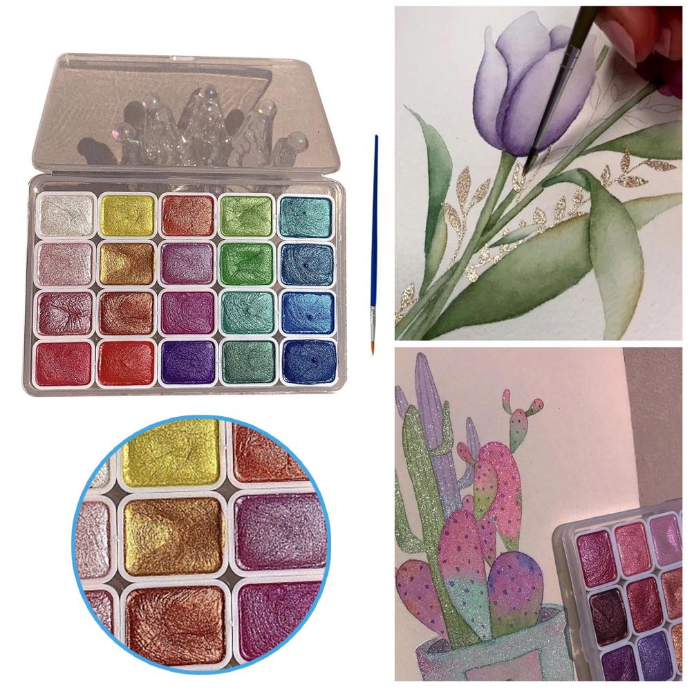 20/24 Colors Watercolor Paint Set High Transparency Fine Pigment Distribution Chinese Painting Pigment Palette
