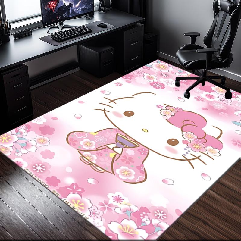 Kitty Party Rug Office Carpet Non-Slip Mat, Chair Rug Floor Covering for Gaming, Bedroom, Living Room , Home Decor Christmas Gift