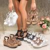 Fashion 2025 New Women's Butterfly Decorative Summer Wedge Sandals, Open Toed Casual Fashion Vacation Shoes, Party Essential