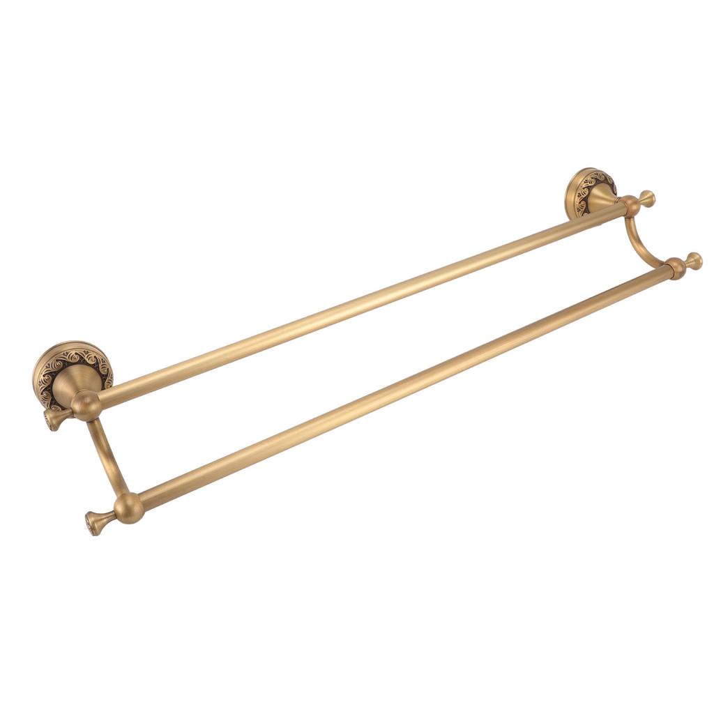 Koupelnový držák na ručníky Měděný Antický Nástěnný Věšák na ručníky Držák Tyč Tyč pro Domov Hotel Dvojitý