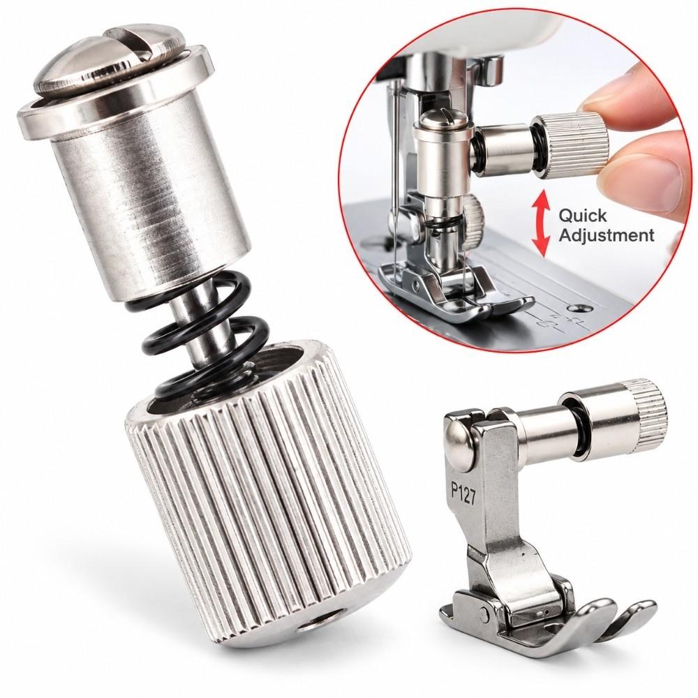 Silver Flat Presser Foot Universal Fit Sewing Machine Feet For Domestic Sewing