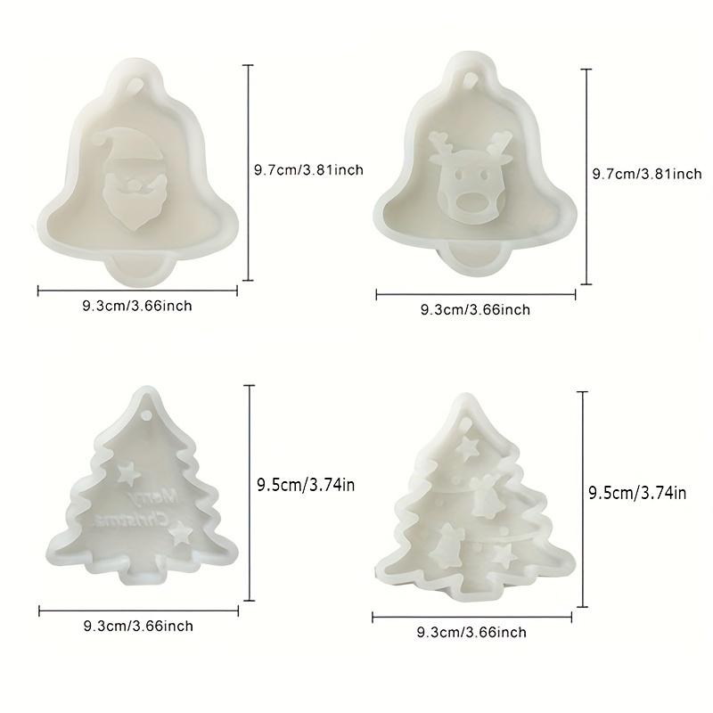 2pcs Christmas Snowflake Elk Silicone Mold, 3D Fondant Mold For DIY Pudding Chocolate Candy Dessert Supplies, Baking Supplies, Kitchen Items Clay Mold