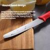 Serrated Steak Knife, Stainless Steel Steak Knife With Pointed Tail Plastic Handle, Multifunctional Kitchen Bread Dessert Knife