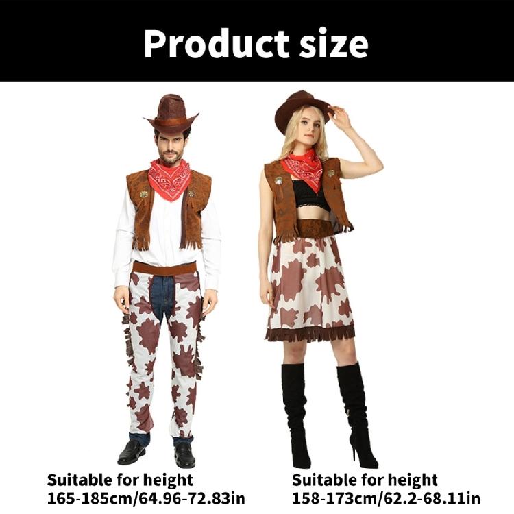 Halloween Cowboy/Cowgirl Costumes Cosplay Dress Up Parties Stage Performances Western Cowboy/Cowgirl Outfits Gifts