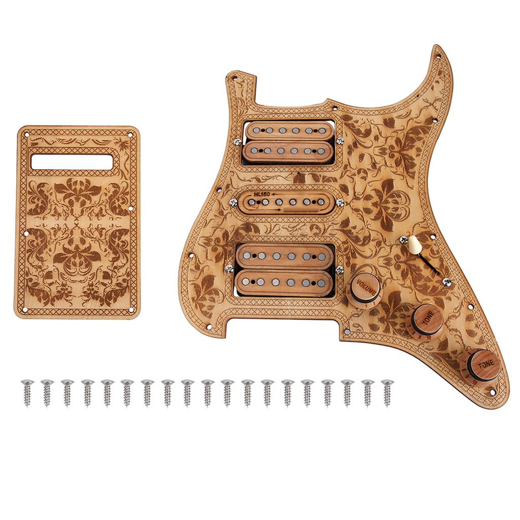 HSH17 Electric Guitar Loaded Pickguard Anti scratch Plate Maple Humbuckers Pickup Accessory