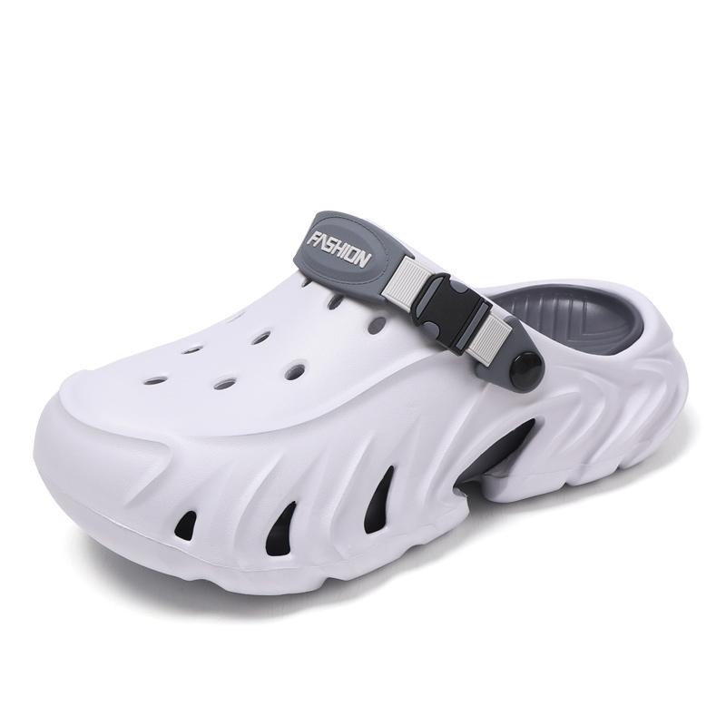 Men Clogs Covered Toe Thick Sole Sandals Casual Summer Garden Shoes Outdoor Slippers 40-45 40