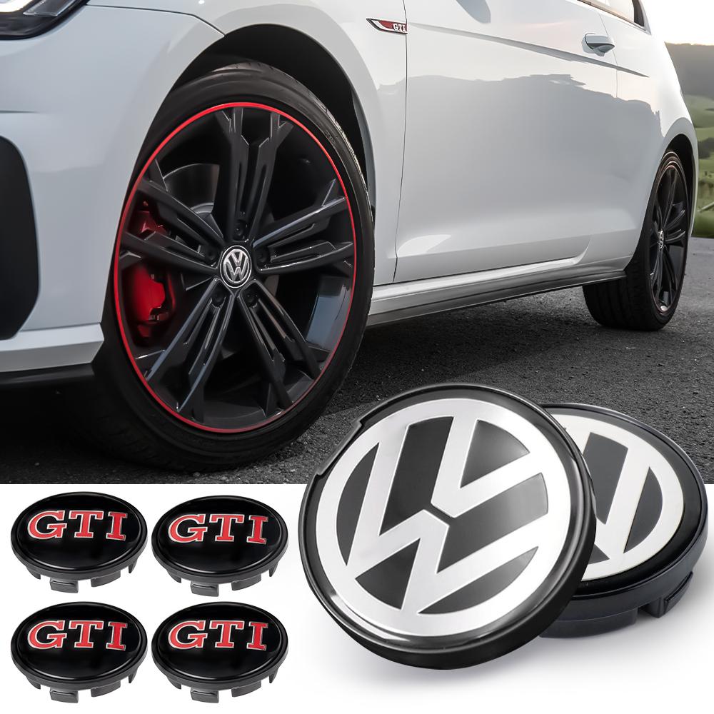 2026 New 4PCS 56mm 65mm Car Wheel Center Hub Caps Cover Badge Auto Decoration Accessories For VW Volkswagen Golf Polo Jetta Passat Touran