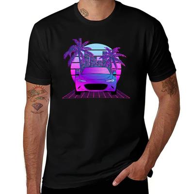 Synthwave Miata Nd Tshirt Comfortable Daily Wear Tee