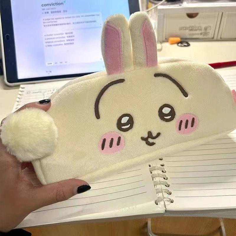 Kawaii Chiikawa Plyšové Puzdro na Ceruzky Usagi Taška na Písacie Potreby Peňaženka Kozmetická Taška Školské Potreby pre Študentov Úložná Taška