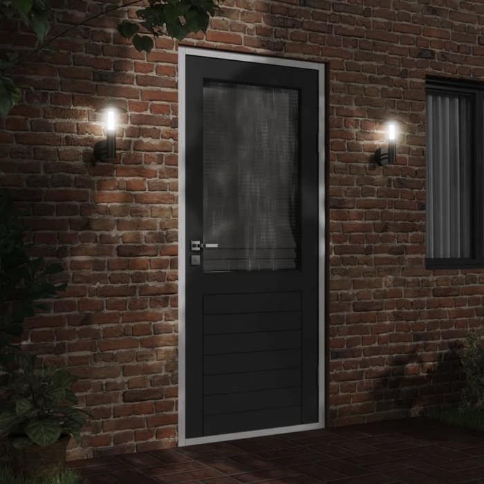 VidaXL Appliques murales d'extérieur 2 pcs noir acier inoxydable, éclairage mural d'extérieur, lampe murale de jardin, 4006241