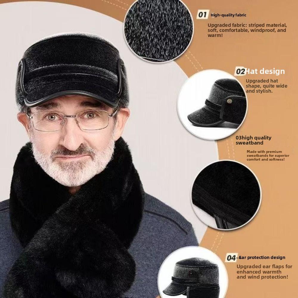 Warm Pullover Cap with Ear Flap Ear Protection Hat New Earmuffs Hat  Outdoor Sports
