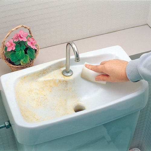 Azuma Melamine Sponge TK Gosh Cube Free Cut Value Pack, 4x8x12cm (2 Pieces) or 4x4x12cm (4 Pieces), White, No Detergent Required, Just Soak with Water