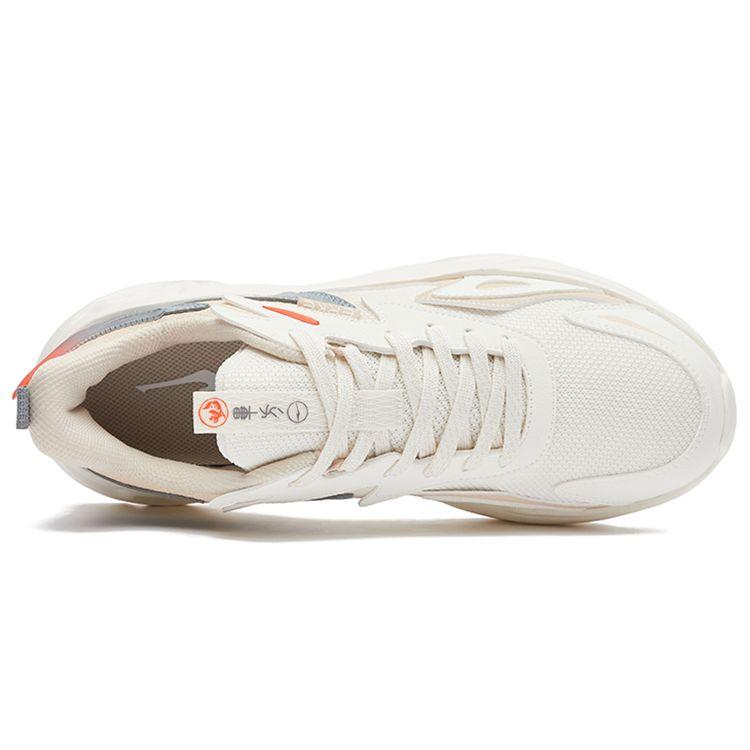 Hongxing Erke Comfortable Low-Top Sports Casual Shoes Men Sneakers White Orange 51122302058-002