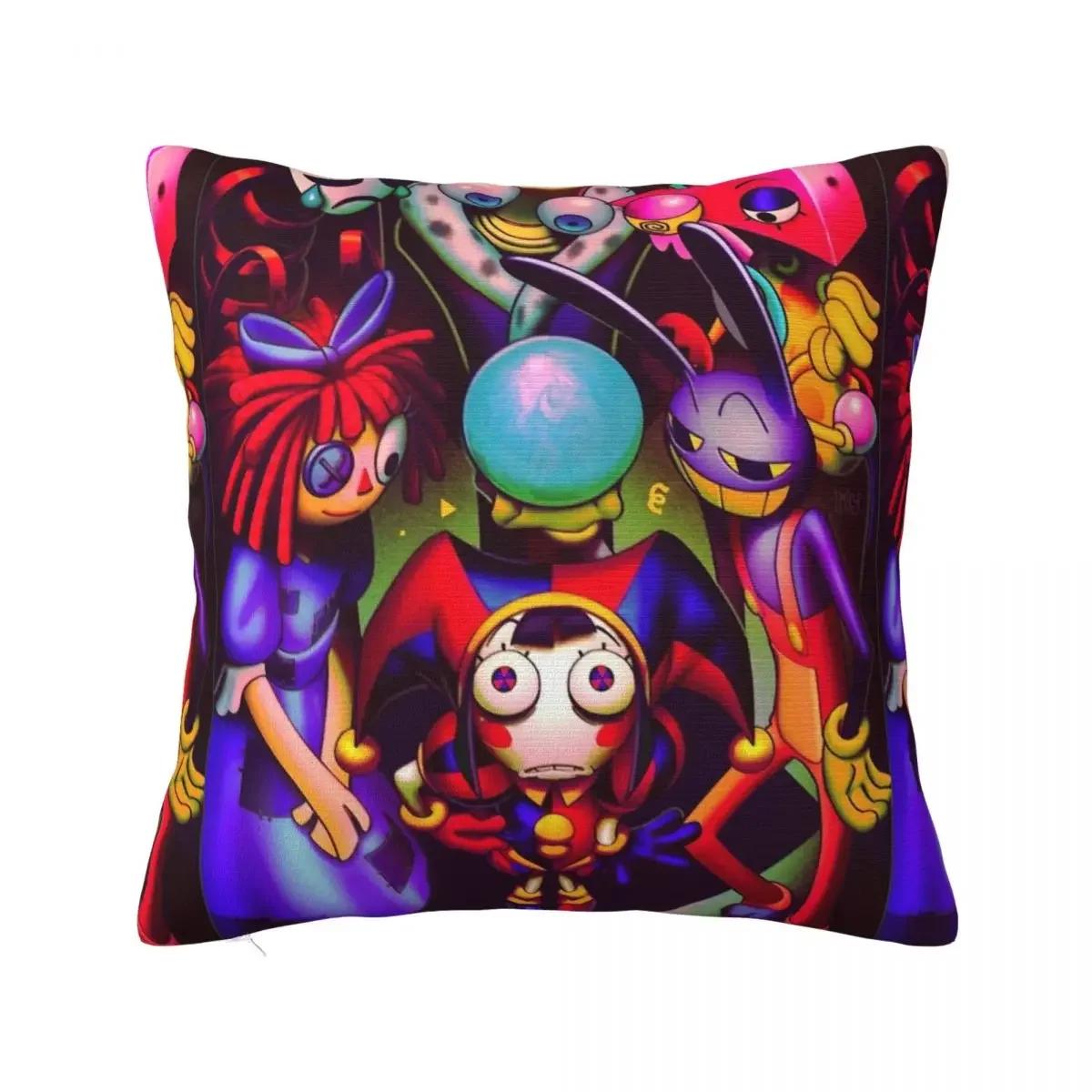 

Удивительный цифровой цирк Серия Наволочки Чехол для подушки Потрясающий декор Наволочка Чехол для декоративной подушки для дома 55x55cm