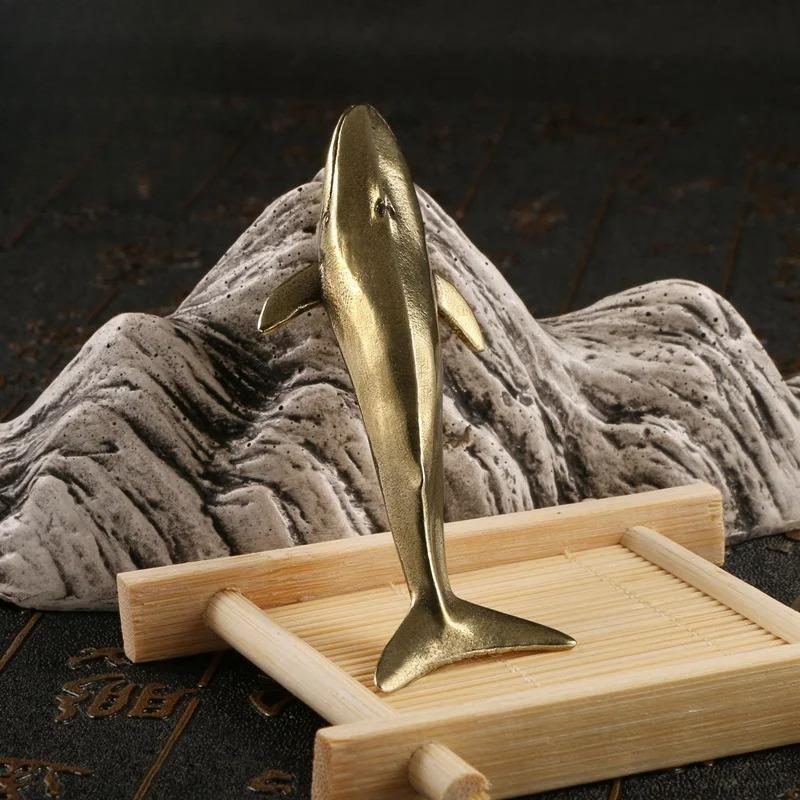 Blue Whale Figurines Vintage Sea Animal Statue Desktop Ornaments Office Decorations Crafts Accessories Child Gifts
