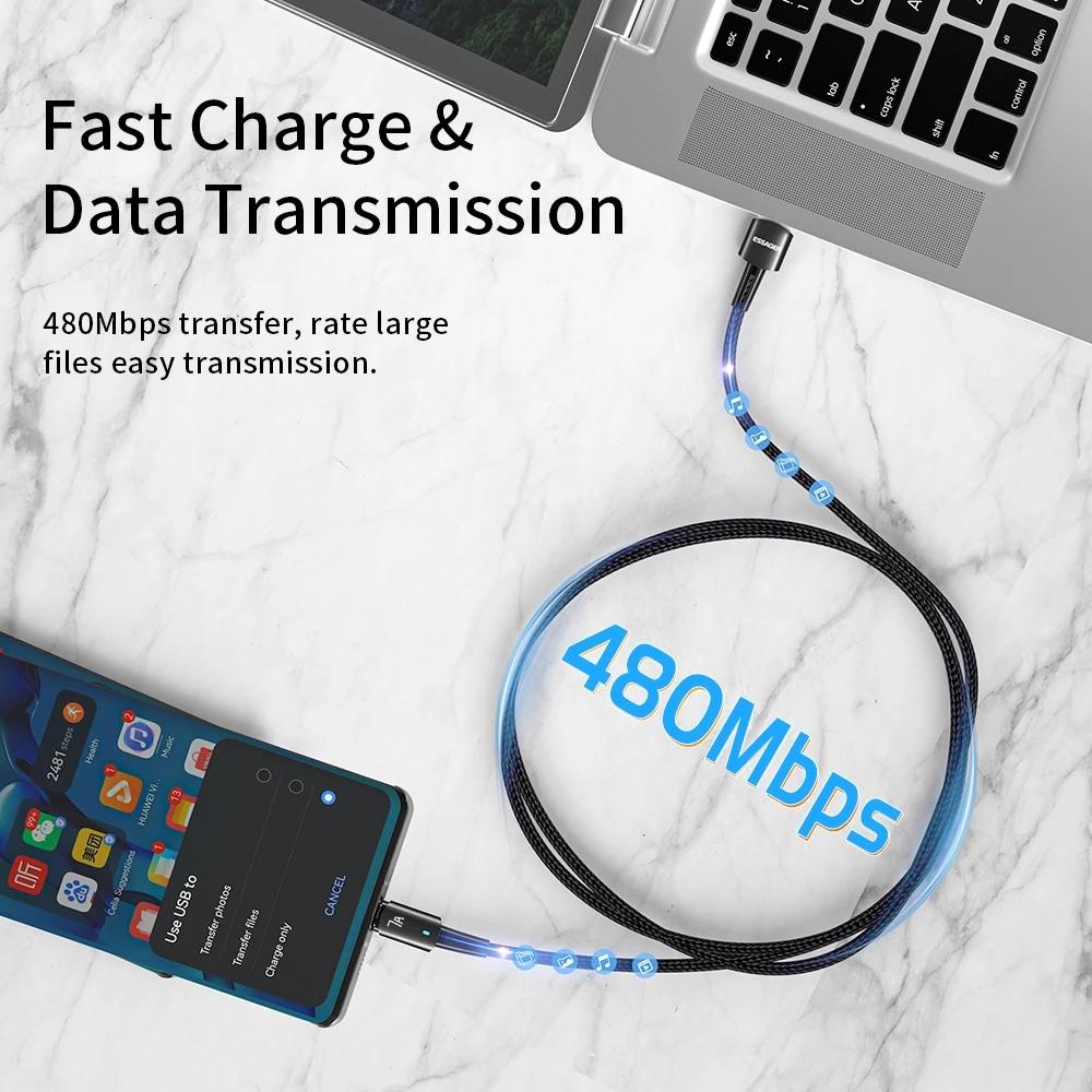 Essager 7A USB C Kabel 100W USB Typ C Kabel Schnellladekabel Typ C für Huawei P40 Pro Honor 70 Pro Schnellladedatenkabel