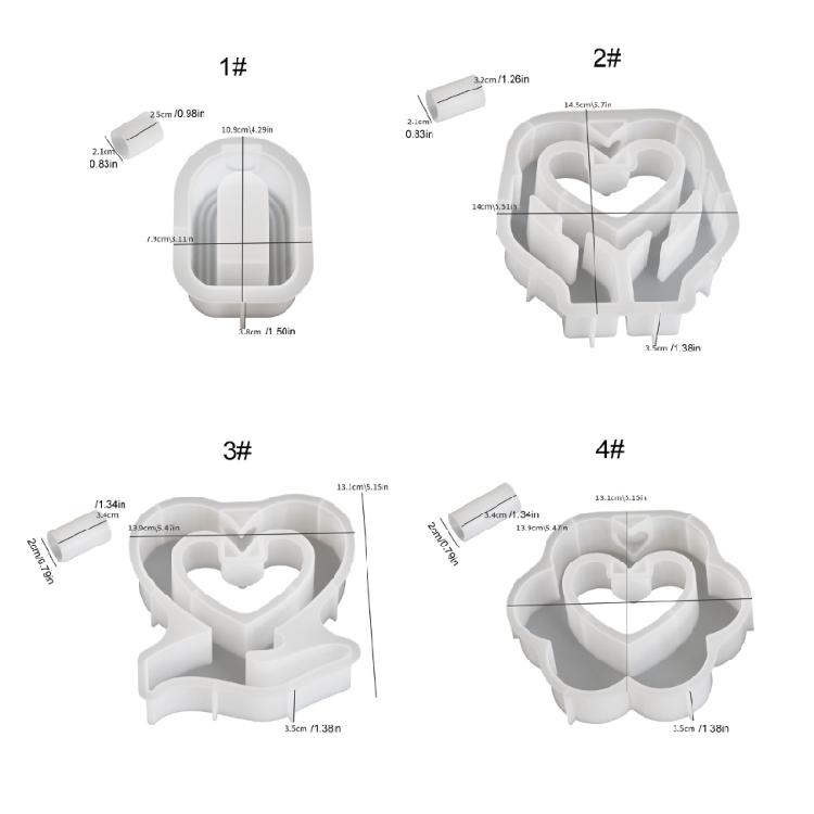 Silicone Resin Molds Charm Heart Small Vases Moulds Home Decors Craft Mold Making Small Vase Perfect for Plant Lovers