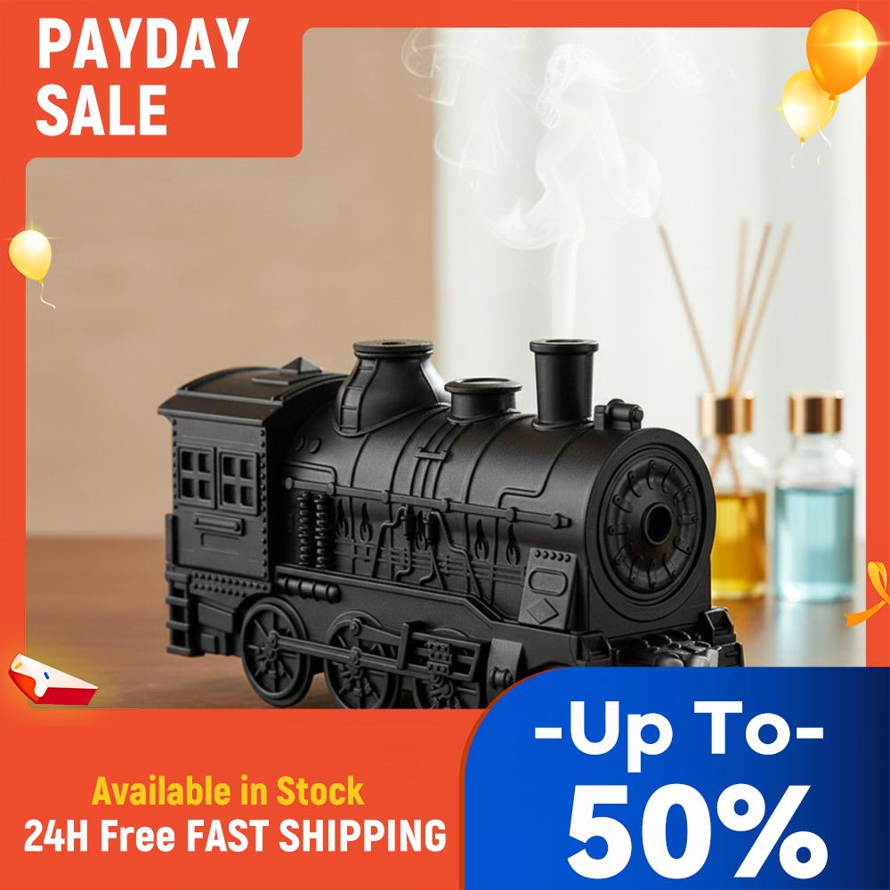 

300ML Vintage Steam Train Cool Mist Humidifier with 2-Color LED Light/2 Mist Modes Aroma Diffuser for Home Decor & Gifts China Mainland