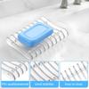 Soap Holder for Shower, Plastic Clear Bar Dish Shower Self Draining Bath Soap Tray Saver Bar Holder for Bathroom Kitchen, Easy to Clean Keeps Soaps