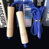 Adjustable Wooden Skipping Rope for All Ages - Cotton Rope for Beginners and Fitness