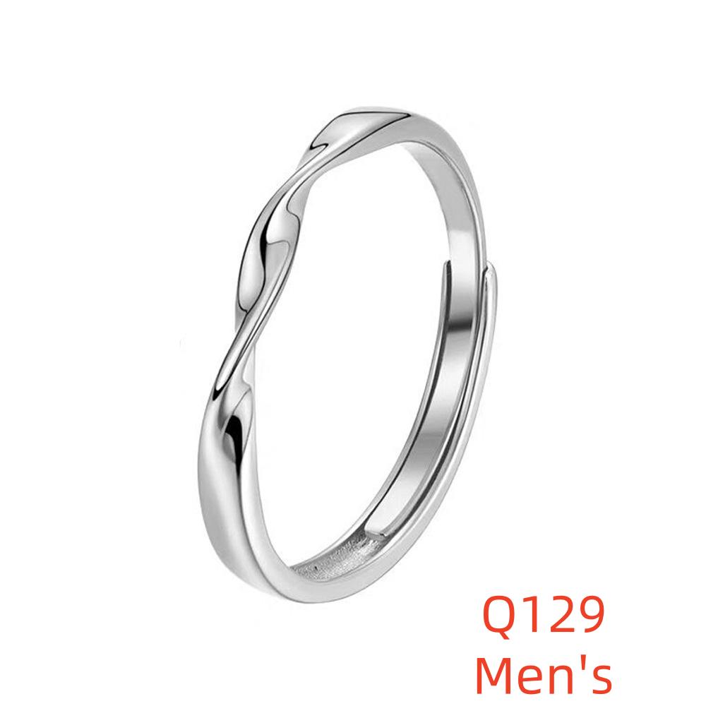 925 Sterling Silver Romantic Fashion Mobius Couple Ring Birthday Anniversary Wedding Party Gift