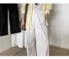 Vision Women's White High-Waist Wide Leg Pants - Spring 2026 Korean Style, Slimming & Versatile Casual Wear